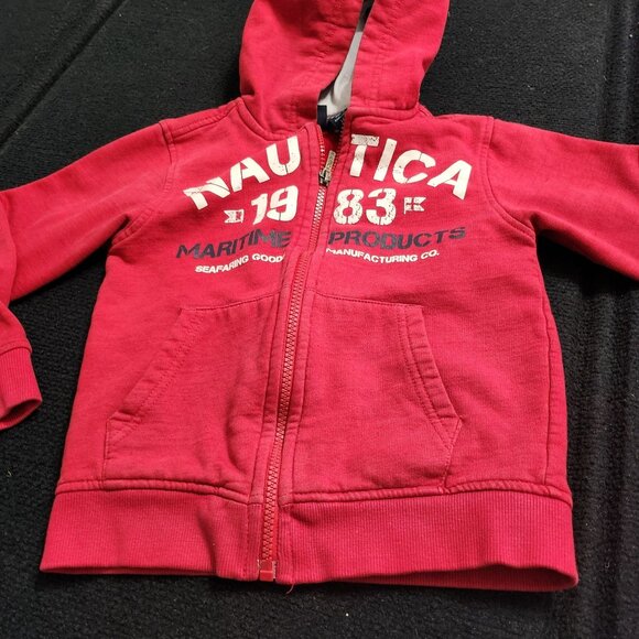 Nautica Boys' Zip-Up Hoodie Sweatshirt‎ Red Size L (7) Cotton & Polyester Blend - Picture 7 of 8